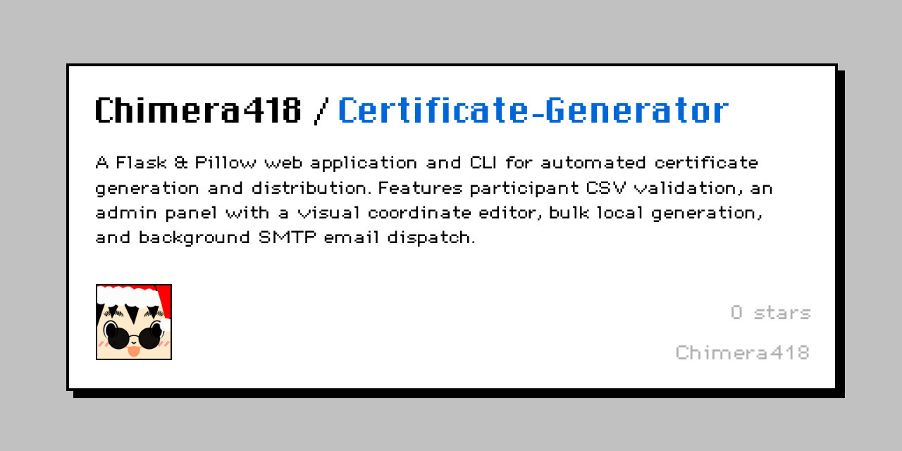 Certificate Generator